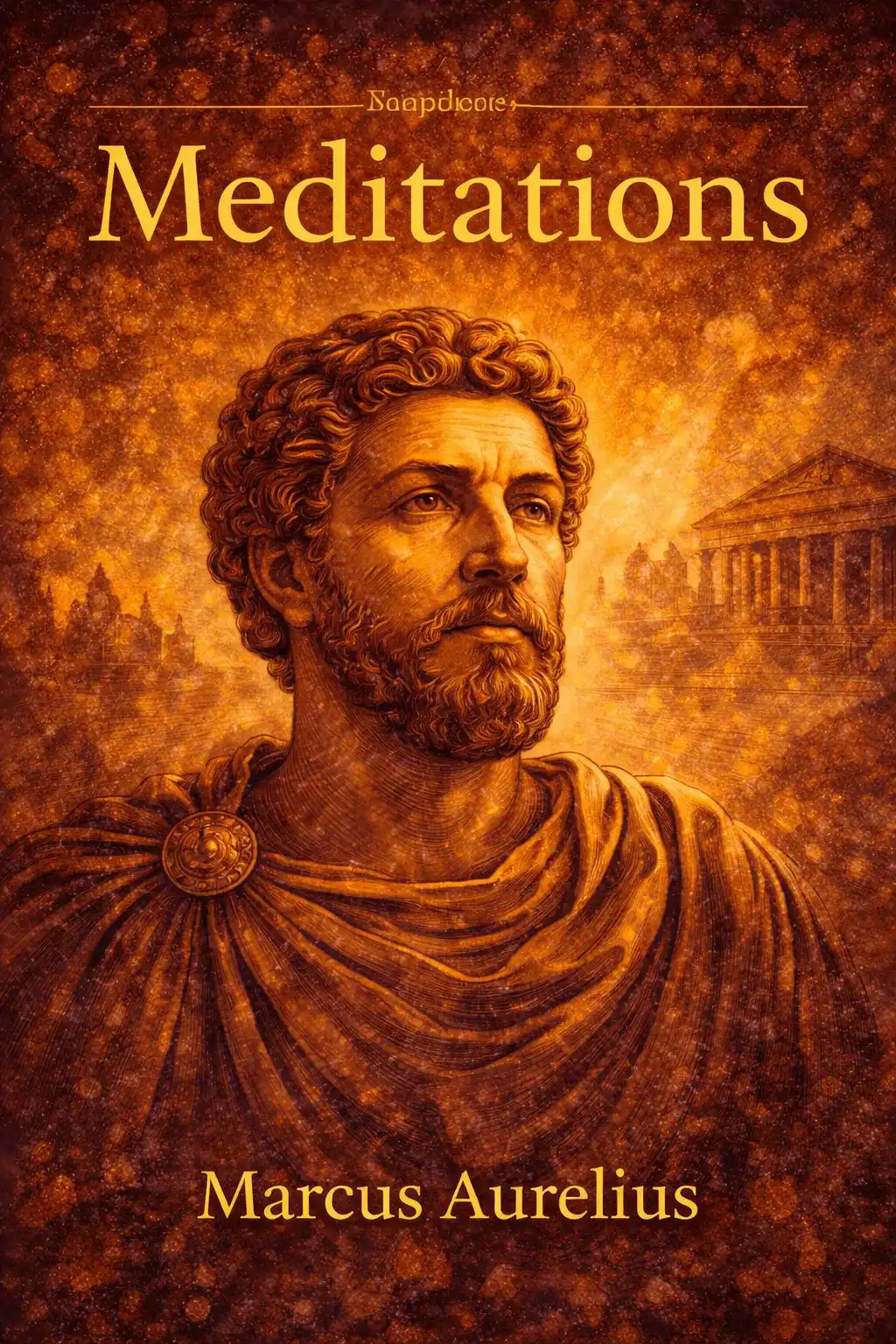 Meditations book cover by marcus aurelius